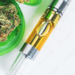 THC Vape cartridge and cannabis buds for safe vaping practices